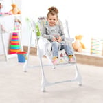 Maisonchic - Chaise Haute 3 en 1 Bébé Pliable Hauteur Réglable Dossier Inclinable Roues Beige CWXT3059