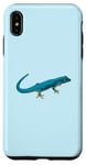 Coque pour iPhone XS Max Dessin - Gecko bleu électrique