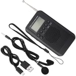 AM FM Digital Radio 2 Band Stereo Radio Digital Tuning Radio Pocket Radio