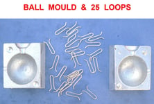 14oz CANNON BALL MOULD KIT+25 LOOPS FOR SEA FISHING QUICK DROP BOAT LEAD WEIGHTS