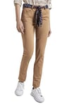 TOM TAILOR 1022290 Jean Slim Alexa avec Ceinture à nouer Femme ,24781 - Light Chestnut ,36W / 32L