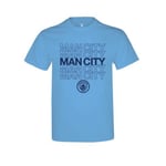 Man City Unisex Adults Sky Blue Logo T Shirt - S