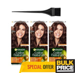 Garnier Color Naturals 4.15 Chocolat Noir Teinture Pour Cheveux 3-Pack