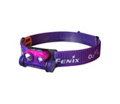 Fenix HM65RDTNEB -Ladattava LED-ajovalaisin LED/USB IP68 1500 lm 300 h violetti/vaaleanpunainen