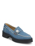 Meggie Loafer Loafers Låga Skor Blue Steve Madden