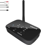 Jh201D Transmetteur Bluetooth Pour Tv, Aptx Low Latency Adaptateur Émetteur Bluetooth Pour 2 Casques/Haut-Parleurs Bt, Adaptateur Audio Sans Fil Avec Portée Jusqu'À 197 Pieds, Optique, 3,5 Mm