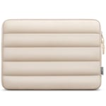 TECOOL Puffy Housse 13 Pouces Ordinateur Portable pour 13 MacBook Air M3 M2 M1 2024 2022-2010,13/14 MacBook Pro M3 M2 M1 2023 2022-2012,13,3" HP Dell Étanche Antichoc Pochette/SAC,Beige