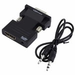 1080P HDMI Hdmi Female To VGA Male With Audio Output Cable Converter Adapter-UK