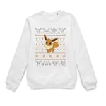 Pokemon Eevee Christmas Jumper - White - 4XL