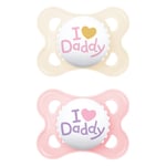 MAM Original Soother Pink Daddy 2-6m 2Pk