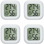 Ensoleille - 4 pièces Mini lcd Thermomètre Hygromètre Interieur Termometre Maison Convient pour Les Chambres D'enfants,Les Chambres de Personnes