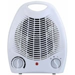 Chauffage d'appoint electrique 2000W Ideal salle de bain Fonction chaud et ventilateur chauffage soufflant Régulateur de température Anse pour un