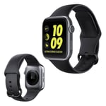 Apple Watch Series 5 40 mm klockarmband i flytande silikon - Svart