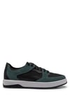 HUGO Mens Kilian Tenn Trainers in faux leather and suede Size 11 Black