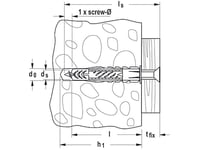 Fischer 518886, Nylon, Plast, Grön, 5 Cm, 8 Mm, 6 Cm, 4,5 Mm