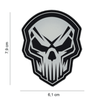 101 INC PVC Glow In The Dark Patch - Skull (Färg: Angry Skull)