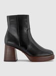 OFFICE Asher - Heeled Platform Ankle Boot - Black, Black, Size 4, Women