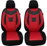 Housses de siège sur Mesure pour sièges Auto compatibles avec Audi Q7 4L 2005-2015 conducteur et Passager FB : 903 (Rouge/Noir)