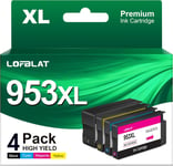 953Xl 953 Xl Cartouches D'Encre Remplacement Pour Hp 953 Xl Compatible Pour Hp Officejet Pro 8725 8720 8730 8210 7720 7740 8715 8710 8218 8719 8740 (Noir Cyan Magenta Jaune,4 Pack)