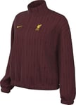 Nike Liverpool FC Liverpool Essential Windrunner FC Veste de football en tissu (femme), rouge foncé/jaune chromé, FZ4145-619, XL