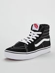 Vans Sk8-Hi  Childrens Unisex Hi Top Trainers-Black/White, Black/White, Size 12 Younger