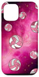 Coque pour iPhone 12/12 Pro Volleyballballon-rose esthétique femmes filles