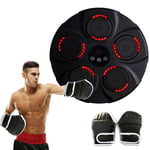 Boxing Target- Bluetooth Musical Boxing Machine- Musikboxning väggmonterad maskin + svarta handskar