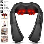 Electric Shiatsu back & shoulder neck massager with heat Kneading Body Car Home