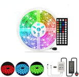 LED Strip Light 10M AveyLum Flexible RGB Rope Lights 5050 SMD 300 LEDs Non Waterproof IP20 DreamColor Tape Light with 44 Keys Wireless Controller and 24V Power Adapter for Home Kitchen Party TV Deco