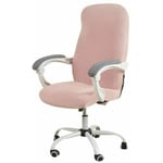 Housse de chaise de bureau imperméable rose extensible Jacquard housse de chaise d'ordinateur fauteuil taille m