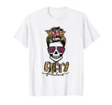 Fifty & Fabulous Sugar Skull Mom 50th Birthday Gifts T-Shirt