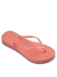 Havaianas Slim Flatform Flip Flops - Peach Rose, Pink, Size 3-4, Women