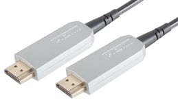 Fiber Optisk HDMI kabel - 4K/60Hz - Sølv - 5 m