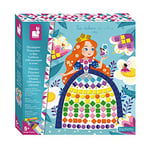 Janod - Coffret Mosaïques Princesses et Fées - les Ateliers du Calme - Kit Loisir Créatif Enfant - Apprentissage Motricité Fine et Concentration - dès 5 ans, J07962, Colorés