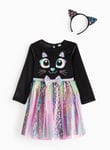 Tu Halloween Pastel Rainbow Print Cat Fancy Dress Costume 5-6 years Black Years