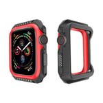 Apple Watch Series 4 40mm silikonplast skydds skal till klocka - Svart/ Röd