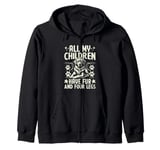 All My Children Have Fur and Four Legs Dog Grandma Zip Hoodie