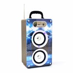 Steepletone Portable Sound Box Speaker USB Wireless Bluetooth Lights Design