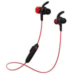 1MORE iBFree In-Ear Earphones Wireless Headphones with Bluetooth 4.2 AAC, IPX 6 Waterproof, Secure Fit, In-Line Mic for Sports Gym Running - New Model Red, E1018-RD