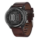 Garmin Fenix 3 Sapphire Nahkainen Ranneke - Ruskea