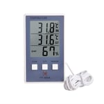 IUASNZ Écran Transparent Station Météo Réveil Hygromètre Intérieur Thermomètre Prévisions Météo Capteur Horloge