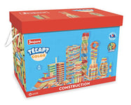 Jeujura - 8339- Jeux de Construction-Tecap Baril de Planchettes Color - 500 Pieces