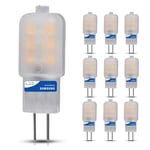 10 Pack - Samsung LED G4 12V Capsule 1.5W | 10W Equivalent Retrofit | 4000k Day White (Cool White) | 300° Wide Beam Angle | 100 Lumen | 30,000 Hours Extreme Long Life | 80+ CRI | Commercial Grade Chip