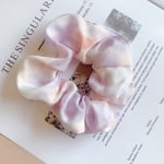 Hair Scrunchies Glossy Cloth Soft Elastic Hair Tie For Parties DaiTie Dye Purple