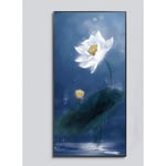 KDLLK 100% Hand Painted Abstract lotus Art Oil Painting On Canvas Wall Art Frameless Picture Decoration For Live Room Home Decor Gift