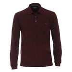 Polo Casa moda avec manches longues et col polo bordeaux chiné