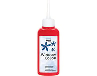 KREUL 42713 - Window Color rouge cerise 80 ml, peinture pour vitres à base d'eau, avec surface structurée, pour verre, miroir, carrelage et autres surfaces lisses