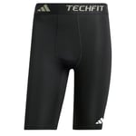 adidas Men's TECHFIT COMPRESSION TRAINING SHORT TIGHT, Black, M