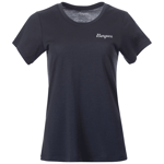 Bergans Women's Rabot Emblem Wool Tee Navy Blue, XS