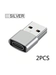 NNBILI NNBILI 2kpl USB-C-tyypin OTG-sovitin USB-C-uros-mikro-USB-naarasmuunnin Samsung S23 S22 S22 S21 S20 USBC OTG -liitin - Monivärinen